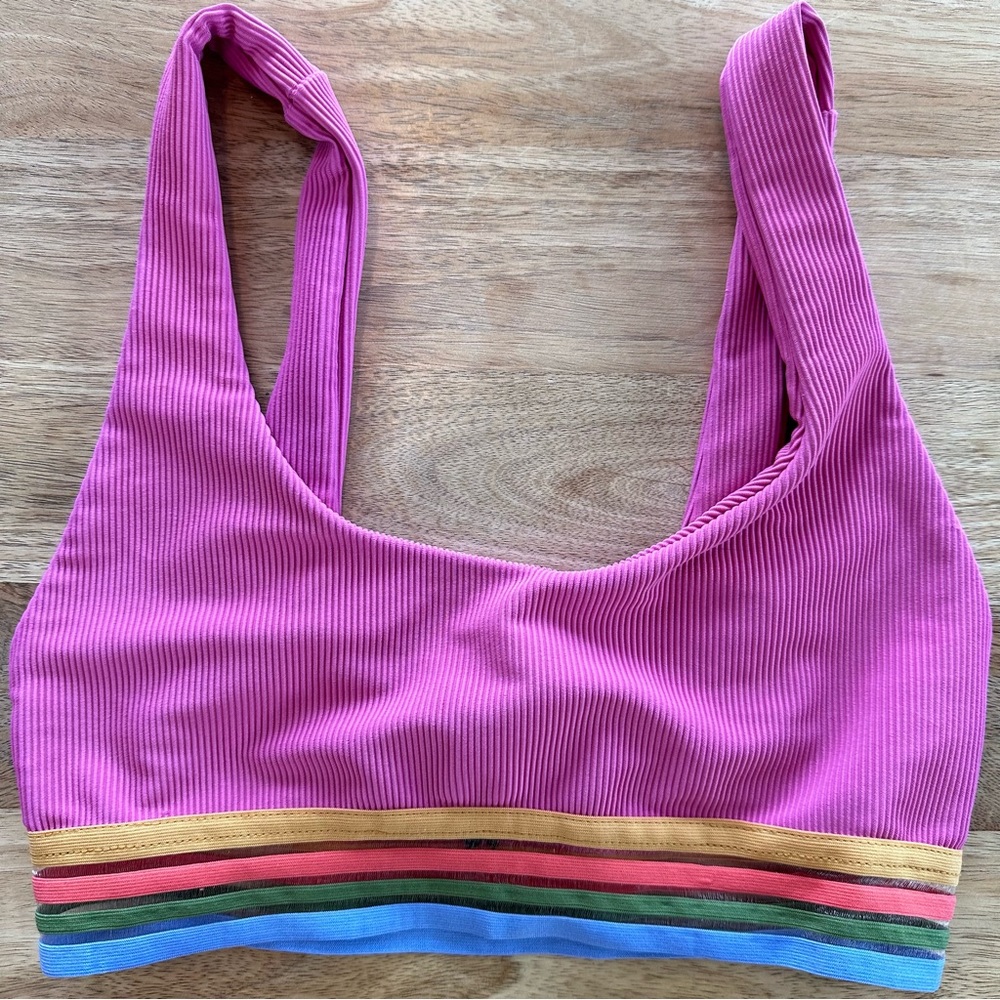 Beach Riot Pink Sports Bra